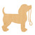 Dog With Leash Wood Cutout for Crafts, Unfinished Baltic Birch Craft Shape