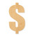 Dollar Sign 2 Wood Cutout - Unfinished Baltic Birch Craft Shape
