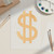 Dollar Sign 3 Wood Cutout Craft Blank, Unfinished Baltic Birch DIY Shape for Crafts and Decor