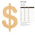 Dollar Sign 4 Wood Cutout Craft Blank, Unfinished Baltic Birch DIY Shape for Crafts and Decor