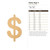 Dollar Sign 4 Wood Cutout - Unfinished Baltic Birch Craft Shape