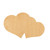 Double Heart 2 Wood Cutout for Crafts, Unfinished Baltic Birch Craft Shape