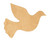 Dove Wood Cutout Craft Blank, Unfinished Baltic Birch DIY Shape for Crafts and Decor