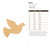 Dove Wood Cutout - Unfinished Baltic Birch Craft Shape