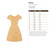 Dress Wood Cutout - Unfinished Baltic Birch Craft Shape