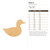 Duck 2 Wood Cutout for Crafts, Unfinished Baltic Birch Craft Shape