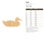 Duck Wood Cutout Craft Blank, Unfinished Baltic Birch DIY Shape for Crafts and Decor