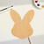 Easter Bunny Head Wood Cutout for Crafts, Unfinished Baltic Birch Craft Shape