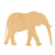 Elephant 2 Wood Cutout for Crafts, Unfinished Baltic Birch Craft Shape