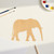 Elephant 2 Wood Cutout for Crafts, Unfinished Baltic Birch Craft Shape