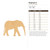 Elephant 2 Wood Cutout for Crafts, Unfinished Baltic Birch Craft Shape