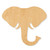 Elephant Head Wood Cutout - Unfinished Baltic Birch Craft Shape