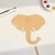 Elephant Head Wood Cutout - Unfinished Baltic Birch Craft Shape