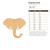 Elephant Head Wood Cutout - Unfinished Baltic Birch Craft Shape