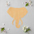 Elephant Head Wood Cutout for Crafts, Unfinished Baltic Birch Craft Shape