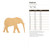 Elephant Wood Cutout Craft Blank, Unfinished Baltic Birch DIY Shape for Crafts and Decor