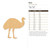 Emu Wood Cutout - Unfinished Baltic Birch Craft Shape