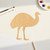 Emu Wood Cutout for Crafts, Unfinished Baltic Birch Craft Shape