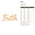 Faith Wood Cutout Craft Blank, Unfinished Baltic Birch DIY Shape for Crafts and Decor