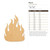 Fire 2 Wood Cutout - Unfinished Baltic Birch Craft Shape