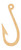 Fish Hook Wood Cutout Craft Blank, Unfinished Baltic Birch DIY Shape for Crafts and Decor