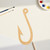 Fish Hook Wood Cutout for Crafts, Unfinished Baltic Birch Craft Shape