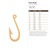 Fish Hook Wood Cutout for Crafts, Unfinished Baltic Birch Craft Shape