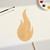Flame Wood Cutout Craft Blank, Unfinished Baltic Birch DIY Shape for Crafts and Decor