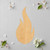 Flame Wood Cutout Craft Blank, Unfinished Baltic Birch DIY Shape for Crafts and Decor