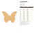 Flying Butterfly Wood Cutout Craft Blank, Unfinished Baltic Birch DIY Shape for Crafts and Decor