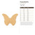 Flying Butterfly Wood Cutout - Unfinished Baltic Birch Craft Shape