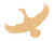Flying Duck Wood Cutout Craft Blank, Unfinished Baltic Birch DIY Shape for Crafts and Decor