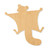 Flying Squirrel Wood Cutout - Unfinished Baltic Birch Craft Shape