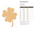 Four Leaf Clover Wood Cutout Craft Blank, Unfinished Baltic Birch DIY Shape for Crafts and Decor