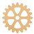Gear 5 Wood Cutout - Unfinished Baltic Birch Craft Shape