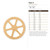Gear 8 Wood Cutout - Unfinished Baltic Birch Craft Shape
