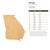 Georgia Wood Cutout for Crafts, Unfinished Baltic Birch Craft Shape