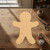 Gingerbread Man Outline Wood Cutout - Unfinished Baltic Birch Craft Shape