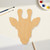 Giraffe Head Wood Cutout - Unfinished Baltic Birch Craft Shape