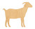 Goat 2 Wood Cutout Craft Blank, Unfinished Baltic Birch DIY Shape for Crafts and Decor