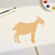 Goat 2 Wood Cutout for Crafts, Unfinished Baltic Birch Craft Shape
