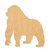 Gorilla Wood Cutout - Unfinished Baltic Birch Craft Shape