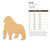 Gorilla Wood Cutout - Unfinished Baltic Birch Craft Shape