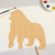 Gorilla Wood Cutout for Crafts, Unfinished Baltic Birch Craft Shape