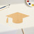 Graduation Cap 2 Wood Cutout for Crafts, Unfinished Baltic Birch Craft Shape