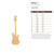 Guitar 3 Wood Cutout for Crafts, Unfinished Baltic Birch Craft Shape