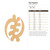 Gye Nyame Wood Cutout - Unfinished Baltic Birch Craft Shape