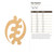 Gye Nyame Wood Cutout for Crafts, Unfinished Baltic Birch Craft Shape