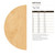 Half Circle Wood Cutout Craft Blank, Unfinished Baltic Birch DIY Shape for Crafts and Decor