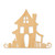 Halloween House Wood Cutout - Unfinished Baltic Birch Craft Shape